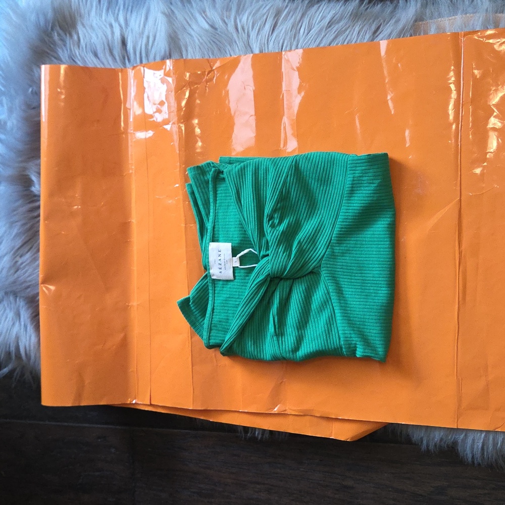 Nwt! Sezane Caro T.shirt Bright Green - Picture 7 of 7